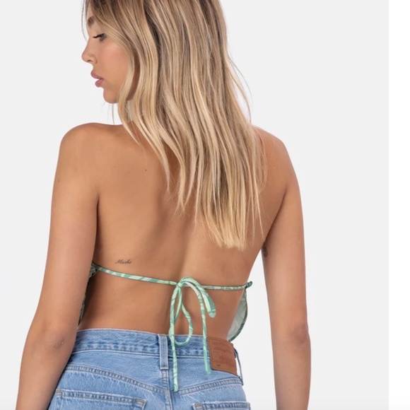 Cruz Satin-Finish Crop Top - Picture 4 of 4